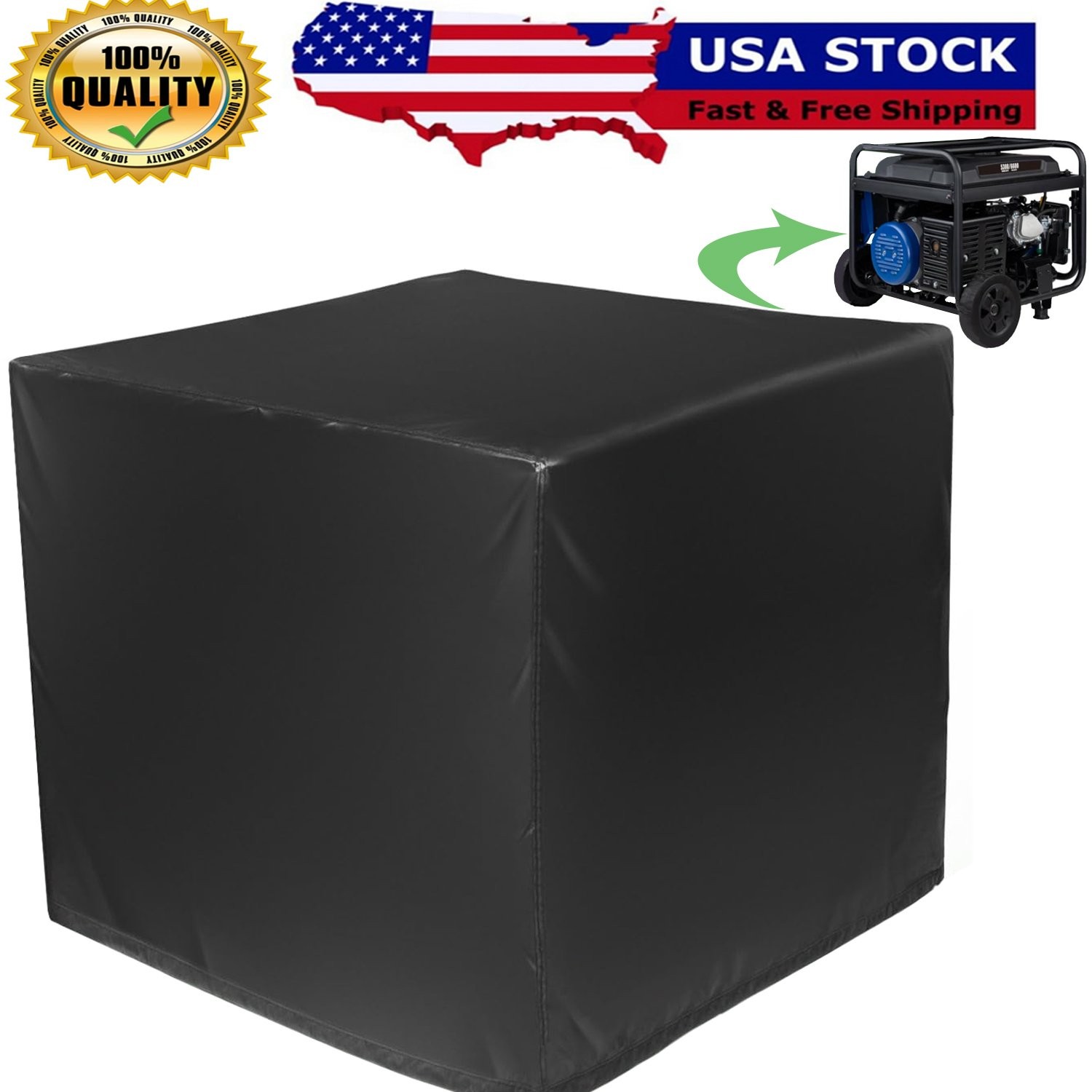 Outdoor Waterproof Generator Cover for WGen2000/3600/5500/7500/9500, Black