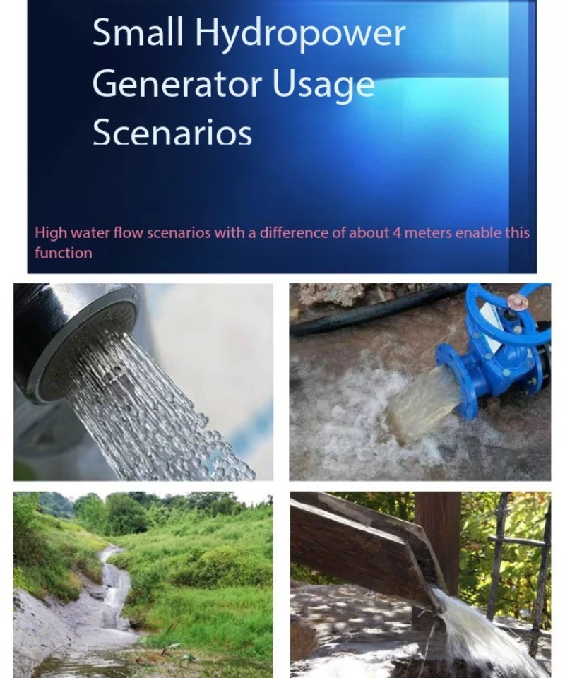 Hydropower Generator Water-Flow Turbine-Type Outdoor Home-Use Small DC