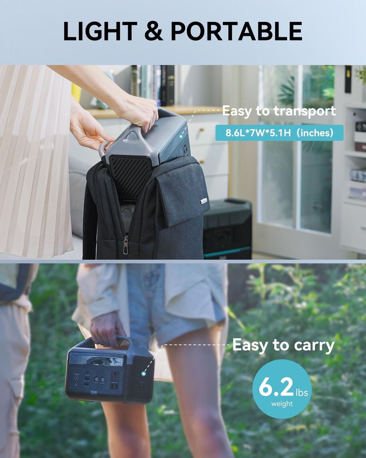 Fast Charging Portable Power Station Mini Generator For, 179.2Wh LiFePO4 Sol