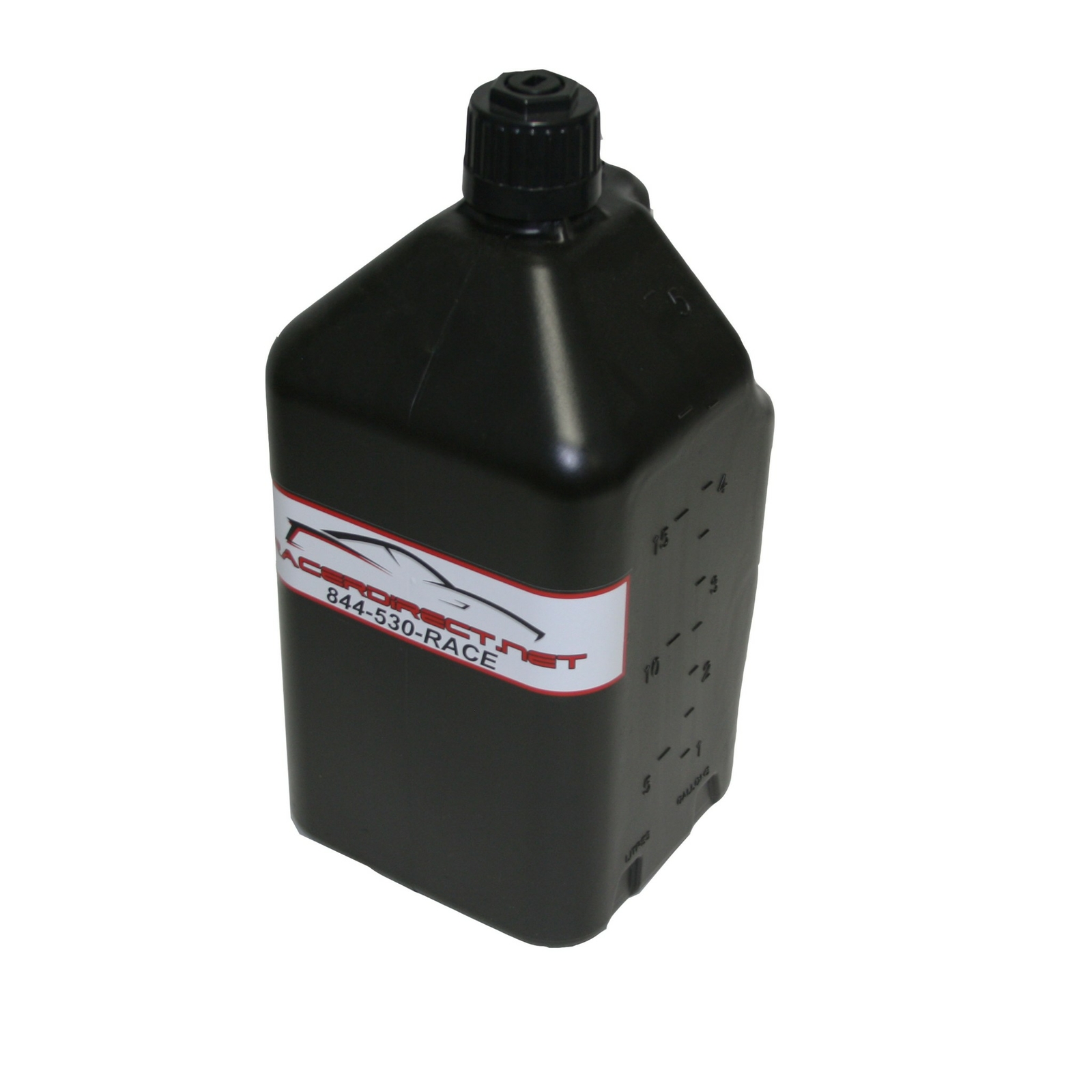 SURVIVAL WATER FUEL STORAGE 5 GALLON UTILITY FUEL DUMP JUG W/ FILL HOSE BLACK