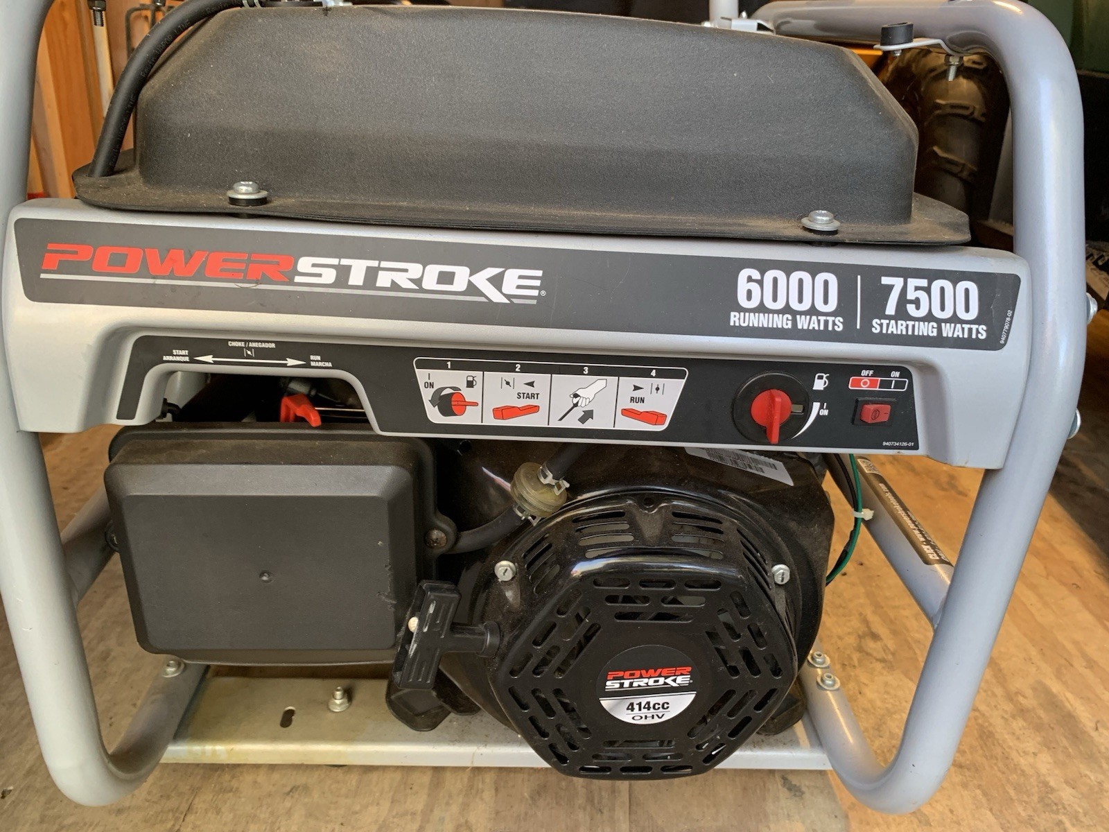 Power Stroke 6000/7500 Portable Gasoline Generator 7500W 120V/240V Metal