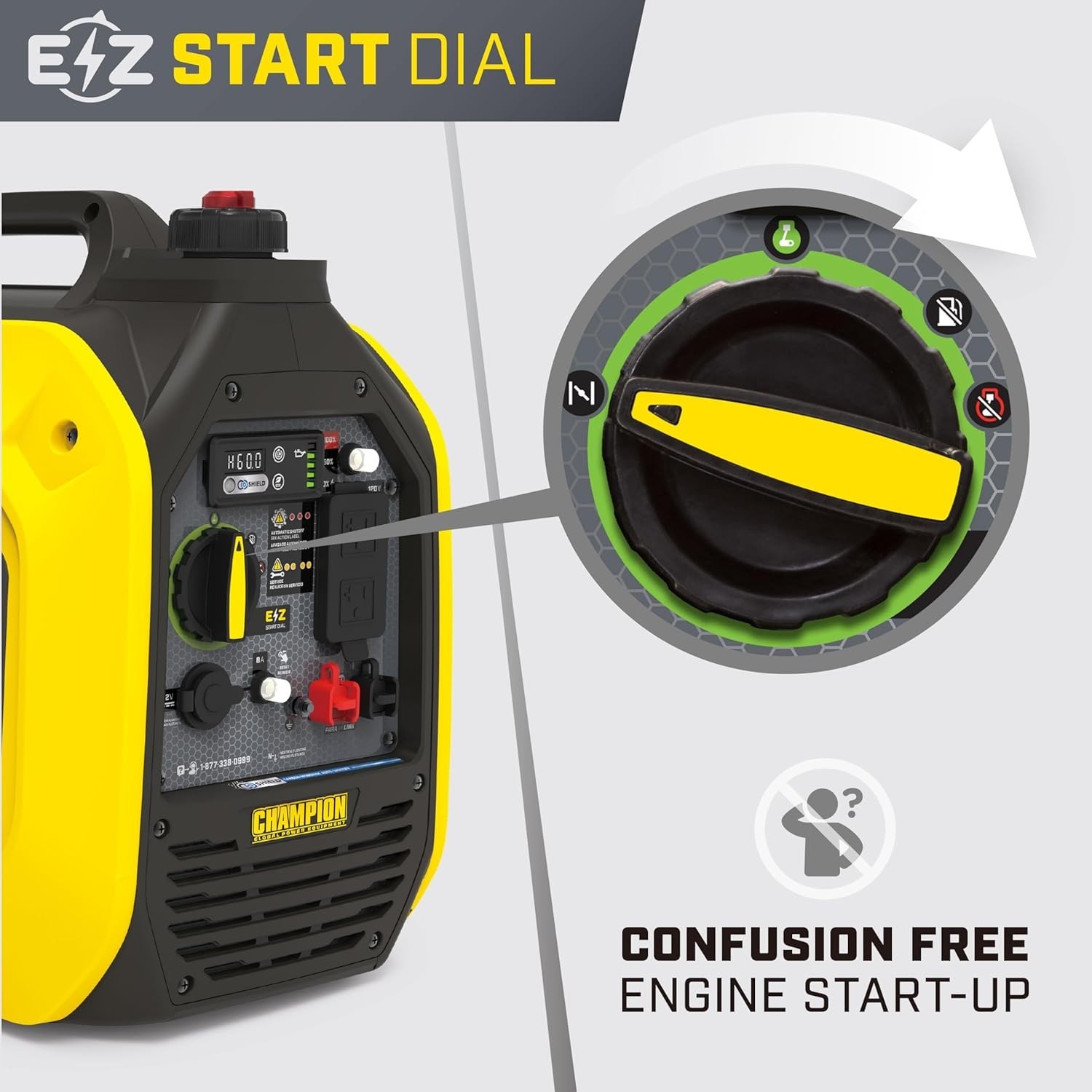 2500-Watt Dual Fuel Portable Inverter Generator with Quiet Technology and CO Shi