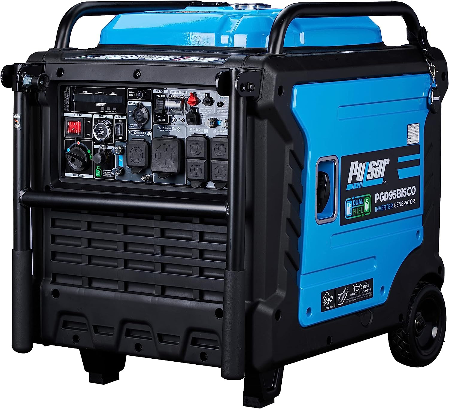 Pulsar 9,500-W Super Quiet Portable Dual Fuel Inverter Generator w/ Remote Start