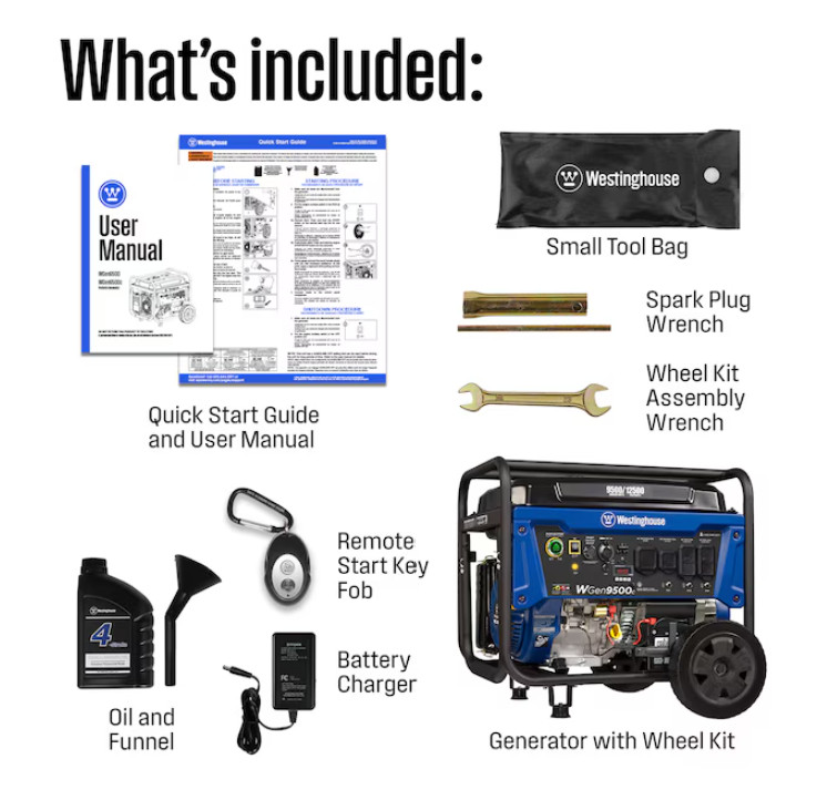 Westinghouse WGEN9500C Portable Generator 9500W (LOCAL PICK-UP ONLY) NEW in BOX!
