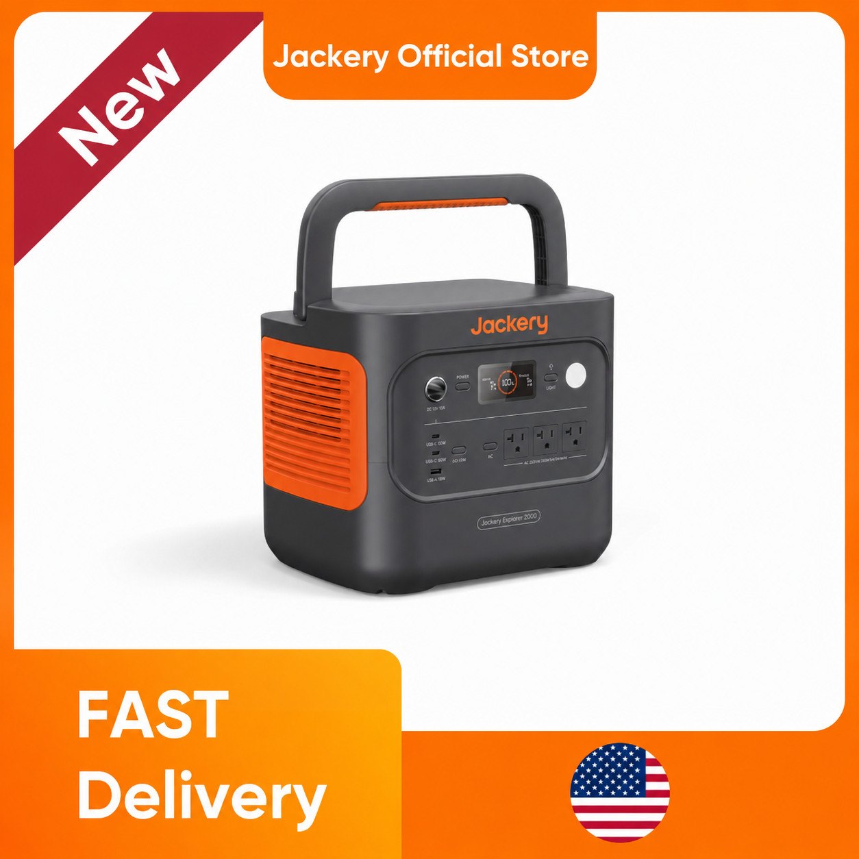 Jackery Portable Power Station Explorer 2000 V2, 2040Wh
