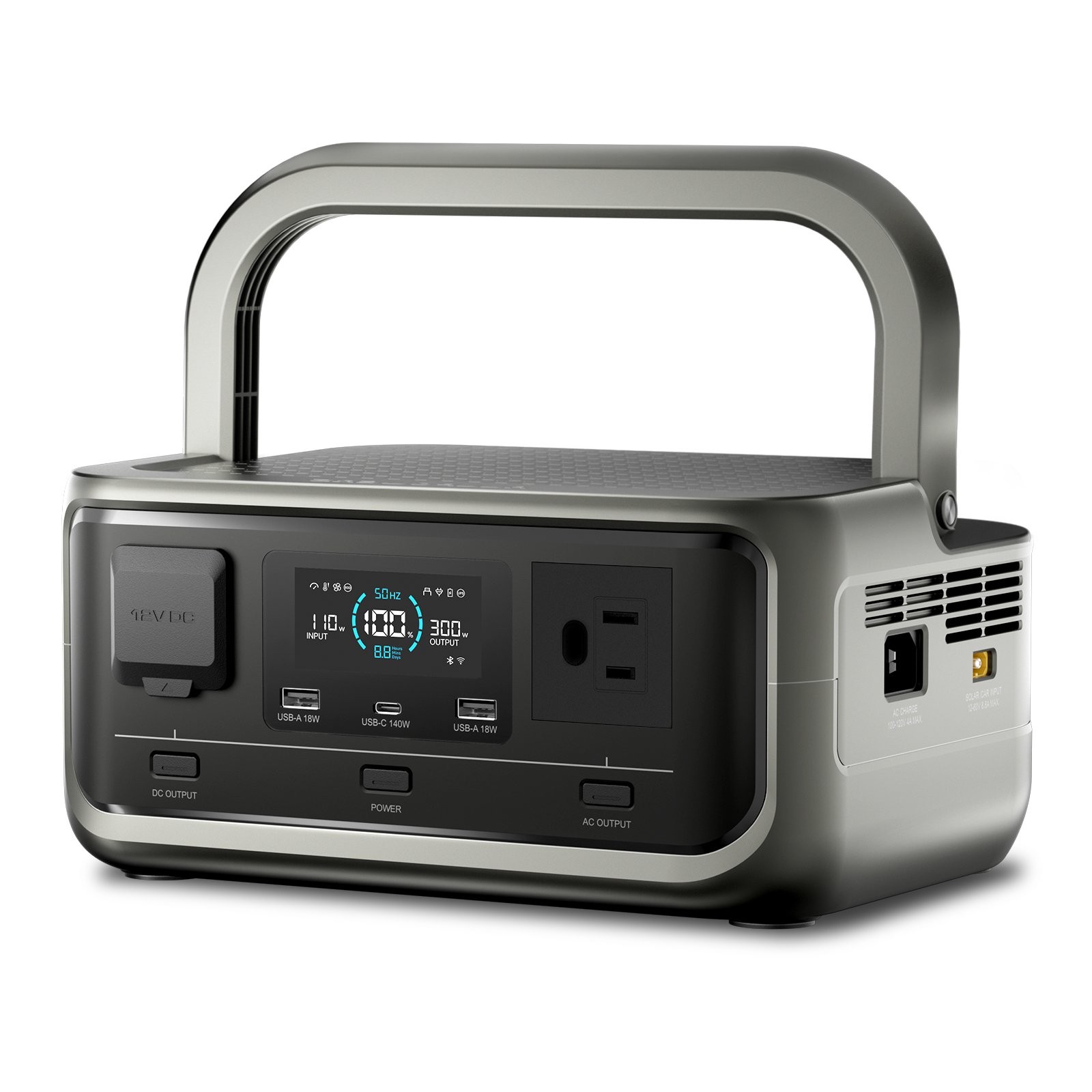 ALLPOWERS 300W 256Wh Portable Power Station Generator AC DC + 100W Solar Panel