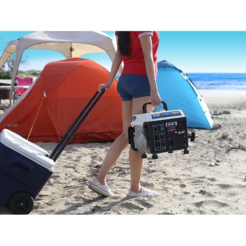 Portable 1200W Gas Generator Recoil Start 2-Stroke Engine Camping Outdoors New