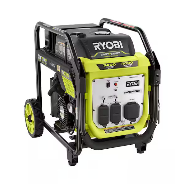 RYOBI 4000-Watt Gasoline Powered Digital Inverter Generator with CO Shutdown