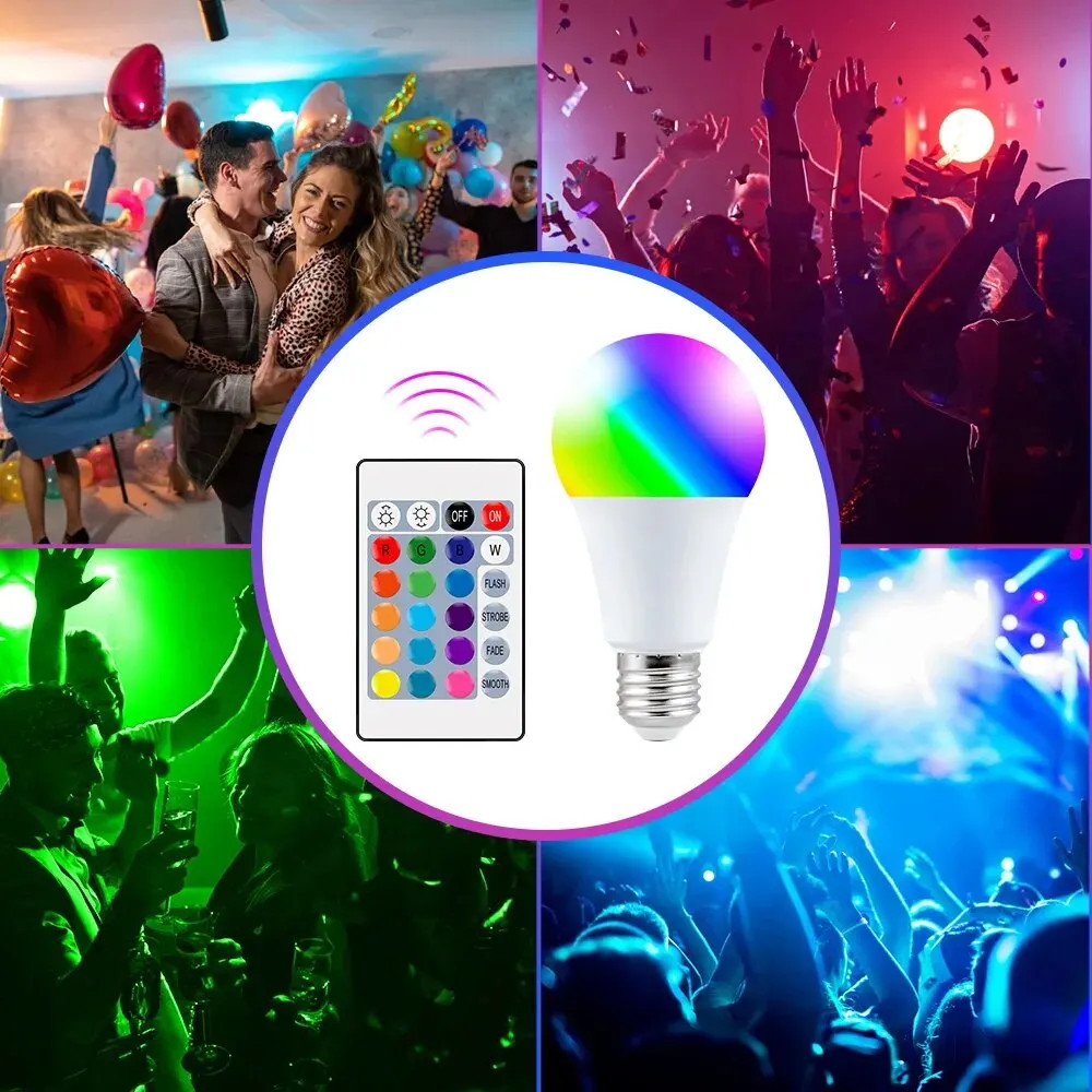 16 Colors RGB Bulb LED Multicolor Bulb E27 220V Household Lighting Dimmable 24 K