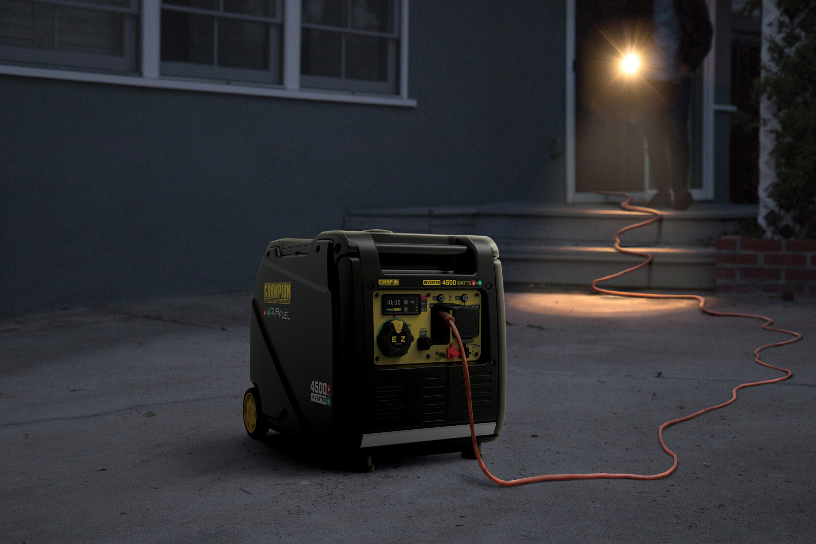 Champion 4,500-W Portable Hybrid Dual Fuel Inverter Generator w/ Electric Start