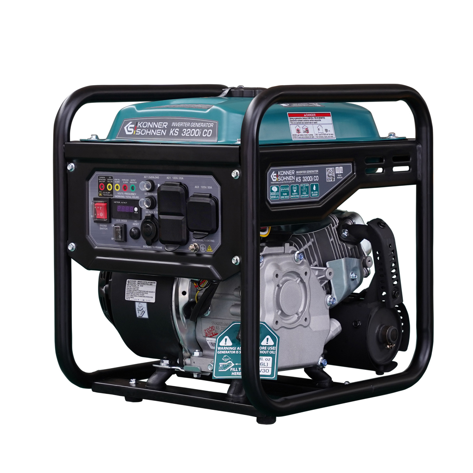 Könner & Söhnen KS 3200i CO portable household gasoline inverter generator