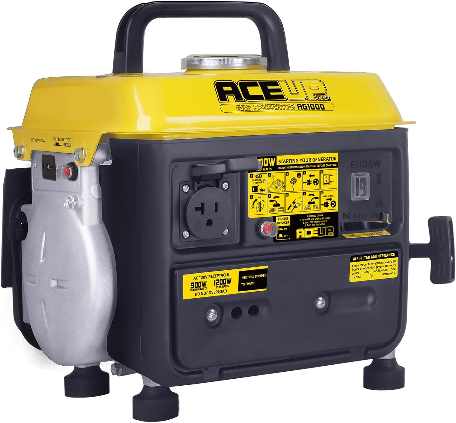 LA MEJOR Planta Generador De Luz Electrica De Gasolina 2 Ciclos 1200W Portatil