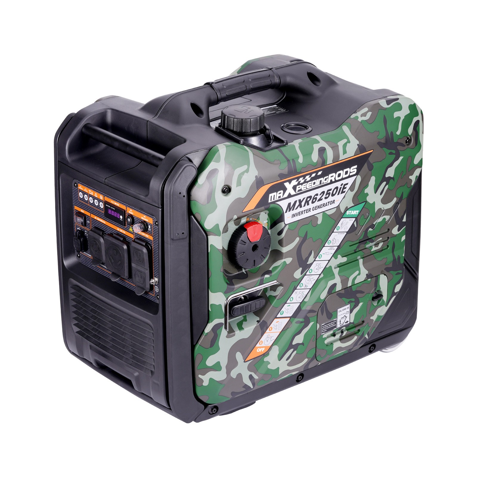 Portable Inverter Generator 5000W Running 5500W Peak Home Backup Outdoor RV
