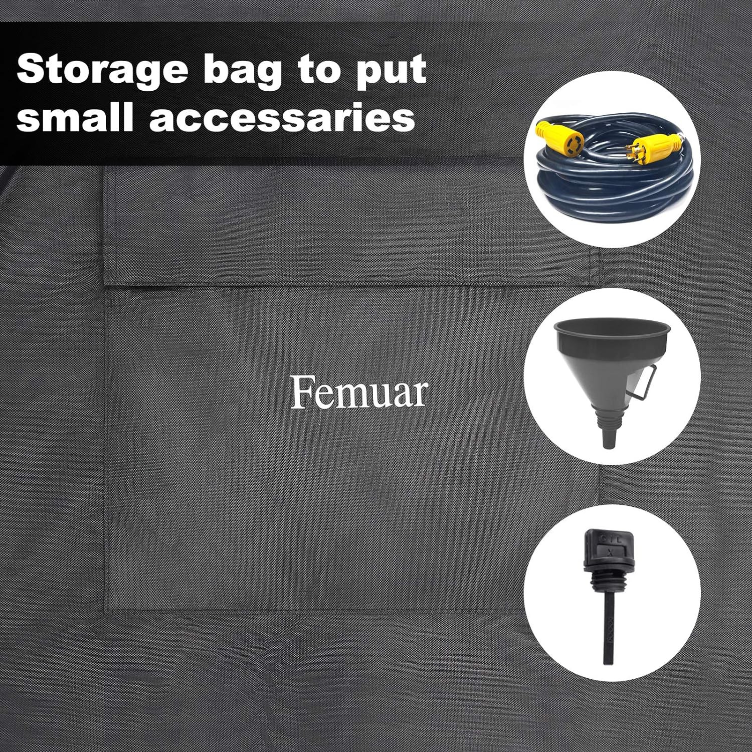 Outdoor Waterproof Heavy Duty Generator Cover 600D Oxford 38x28x30 In