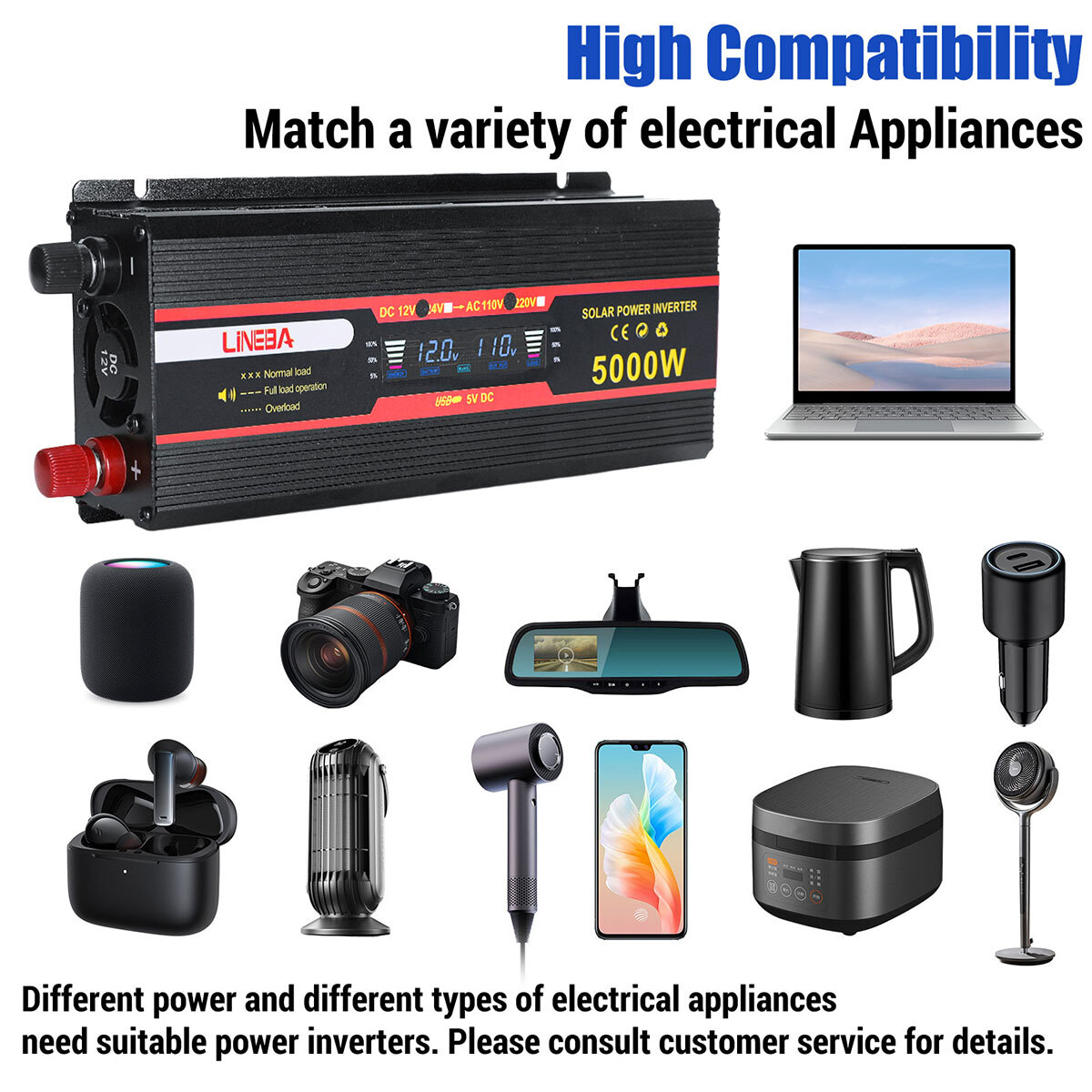 110V Solar Panel System Solar Panel + Controller+5000W Inverter Power Generation