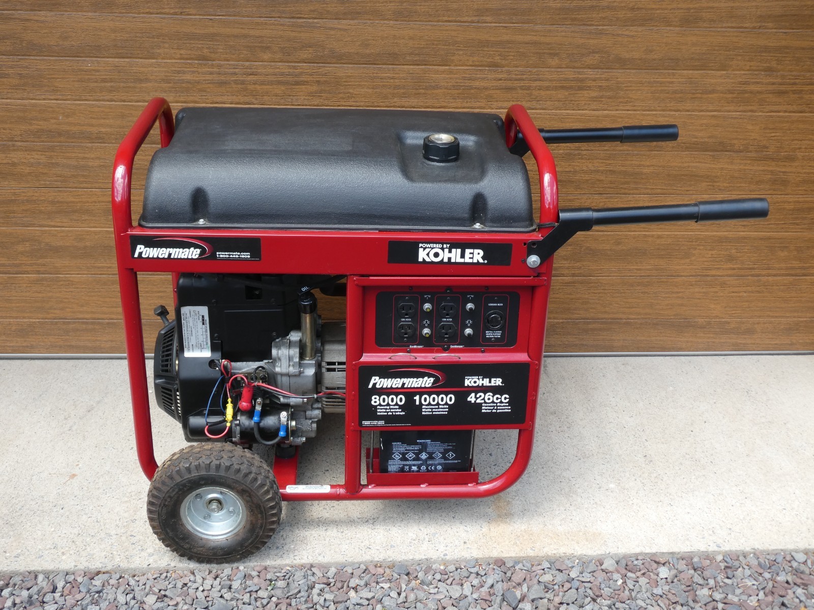 POWERMATE PM0418000 PORTABLE GENERATOR 8000 RUN WATTS 426CC KOHLER ENGINE