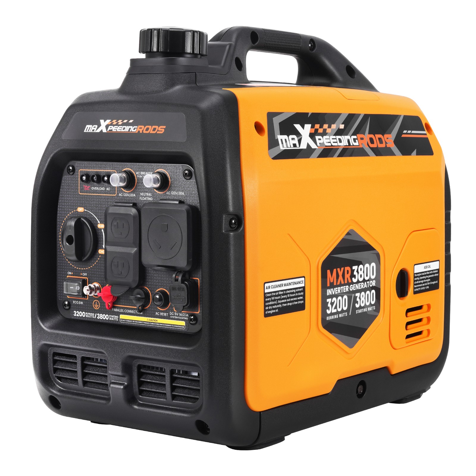 3800W Gasoline Portable Inverter Generator For Home Backup Camping Outdoor