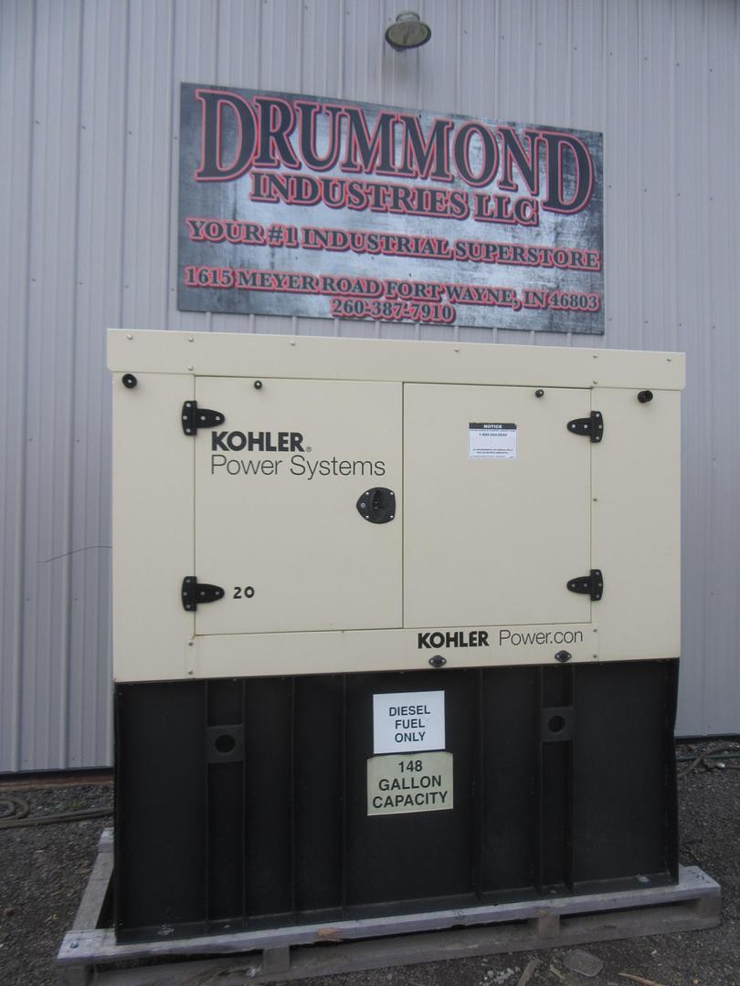 20 KW DIESEL GENERATOR KOHLER 120/240V 20REOZK ENCLOSED ONLY 102 HRS