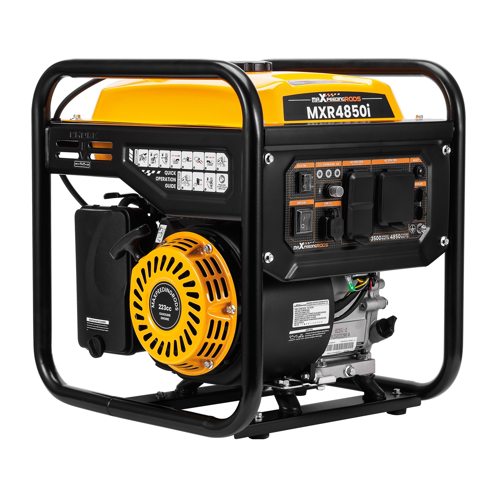 3500W Gas Powered Inverter Generator 120V Parallel Ready Camping RV Emergency