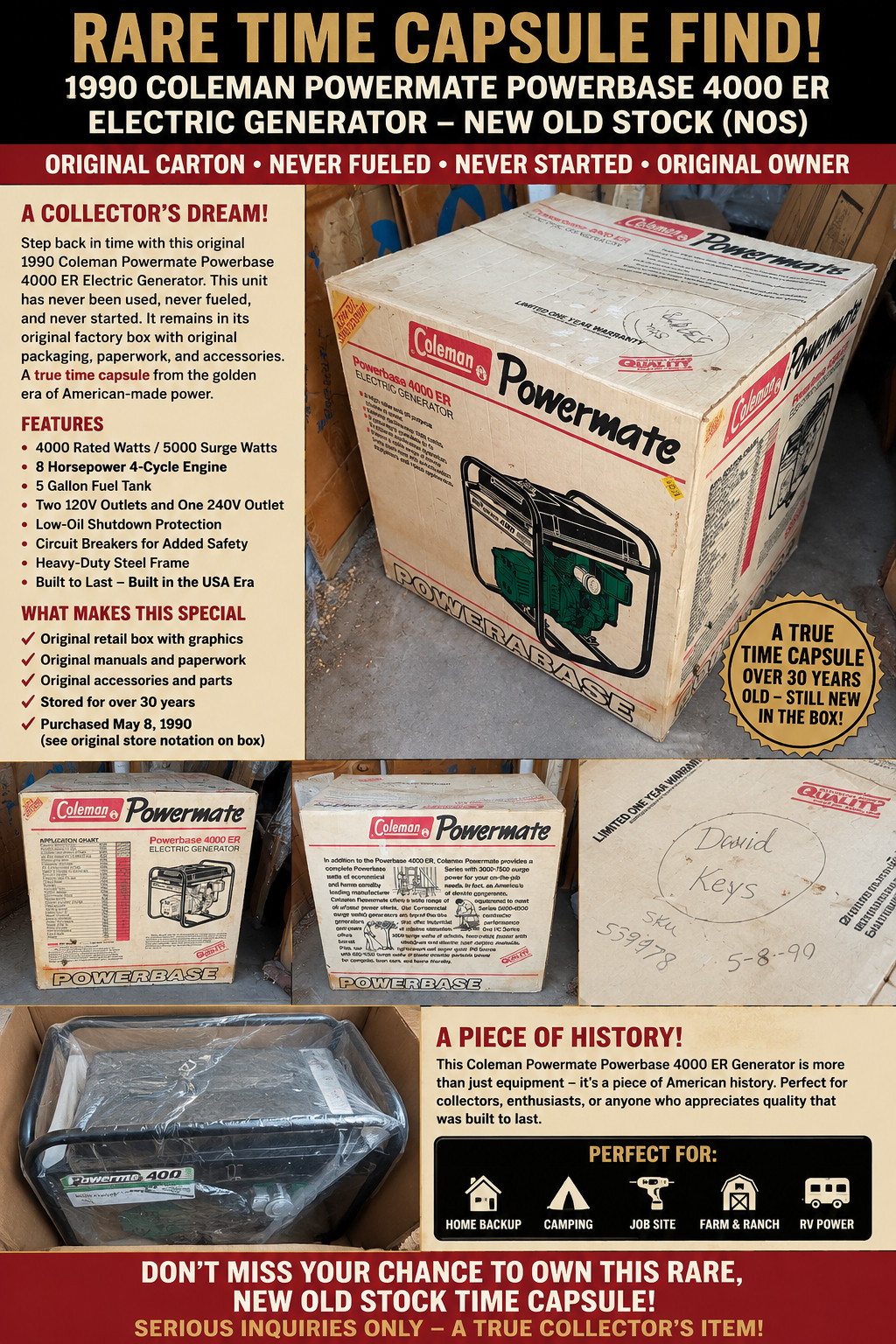 portable power generator _ new old inventory _ portable power generator
