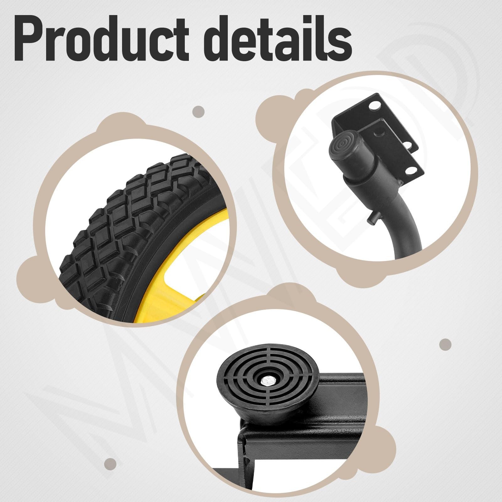 Generator Wheel Kit for 2800-5500W Inverter Generators, Folding Handle, Never-Fl