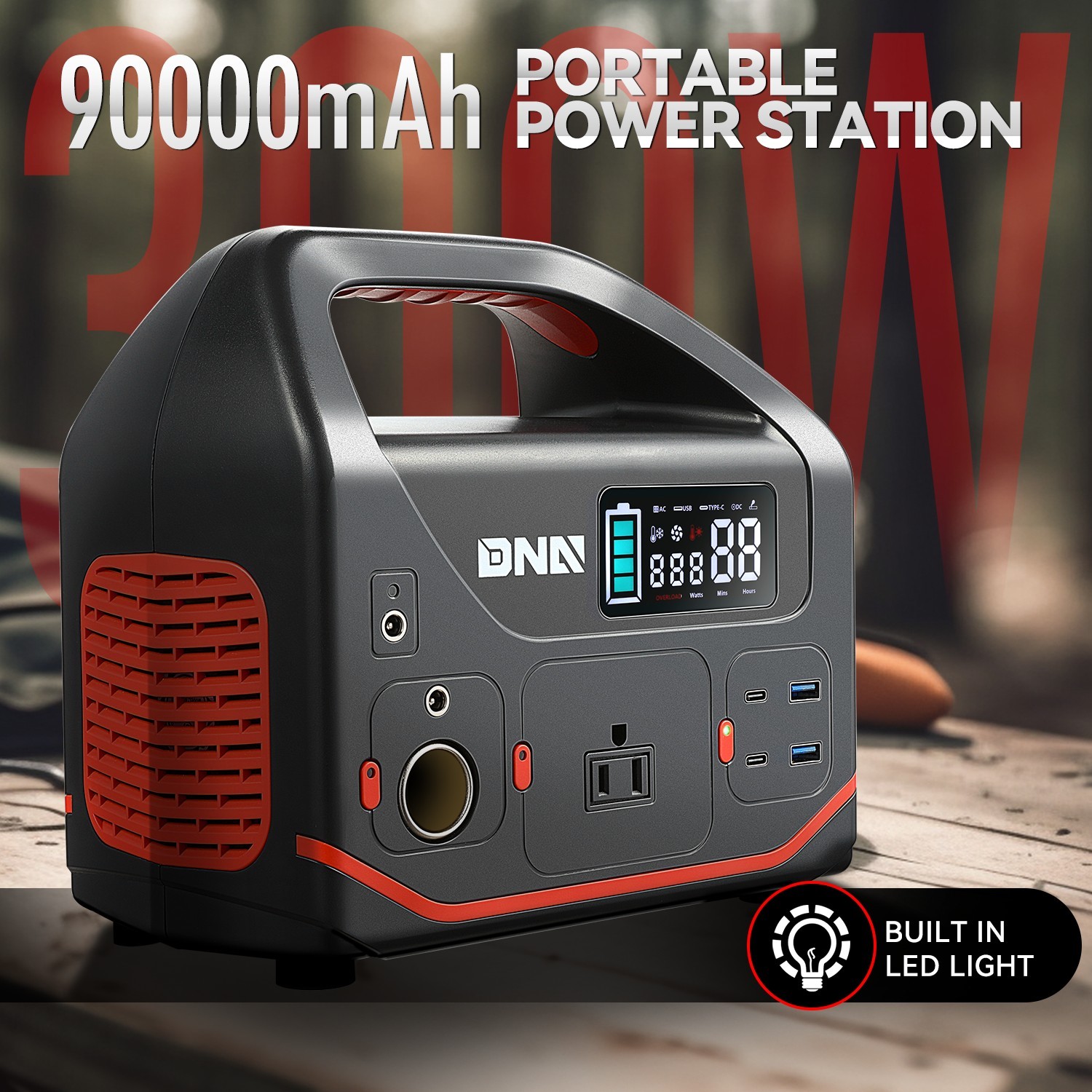 300W 333Wh Portable Power Station Backup Solar Generator RV Camping Home Travel