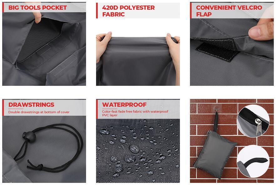 Waterproof Generator Cover Storage Pocket for Honda Eu2000i Eu2200i Grey