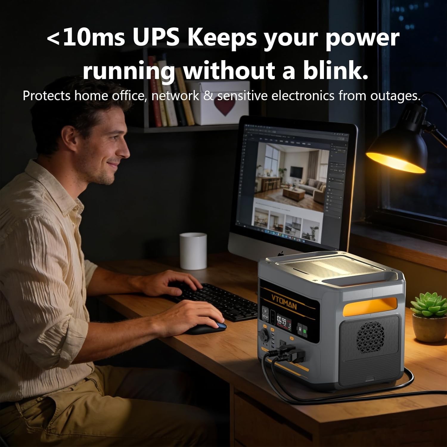 VTOMAN FlashSpeed 2400 Portable Solar Generator Power Station