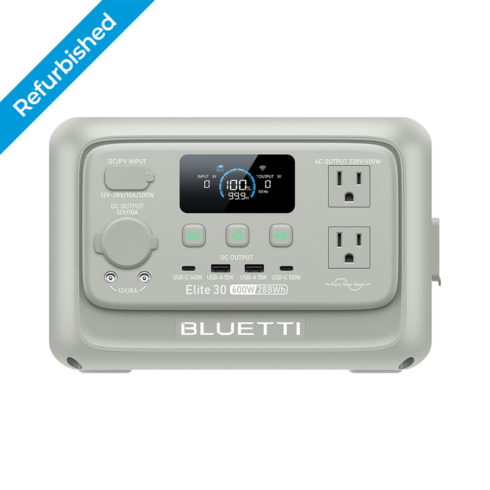 BLUETTI Elite 30 V2 600W 288Wh Portable Power Station for Camping/Road Trip