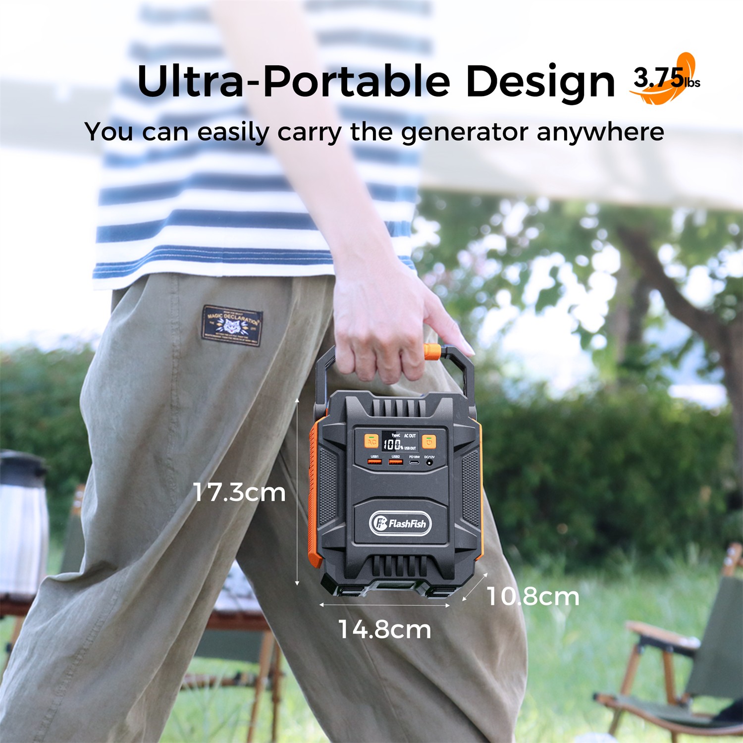 FlashFish A201 200W 172Wh Solar Generator Optional With Panel 60W 18V for Camp