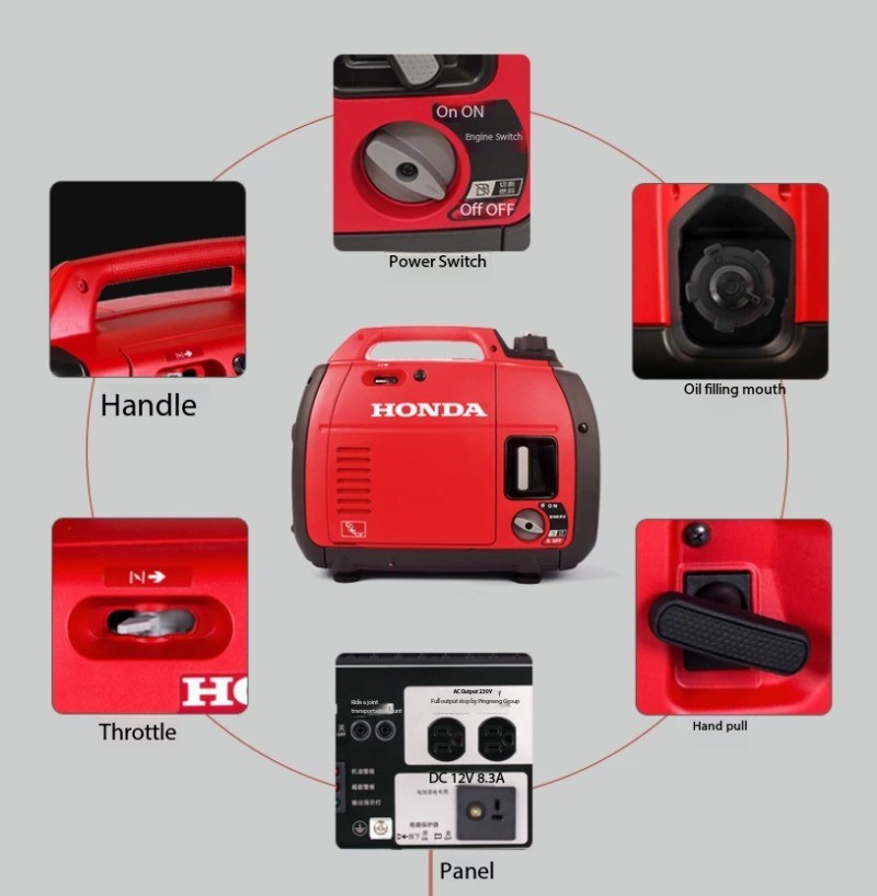 EU22i Silent Outdoor Compact Portable Gas Generator RVs and Other Applications