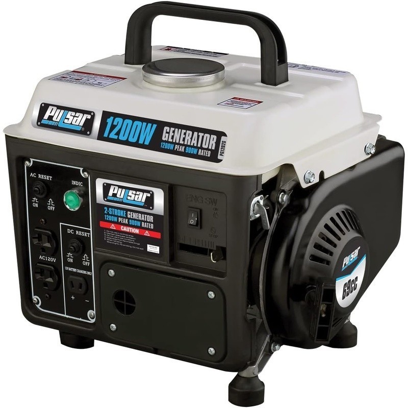 Portable Gas Generator 1200W Peak Lightweight Durable Camping Outdoor Use
