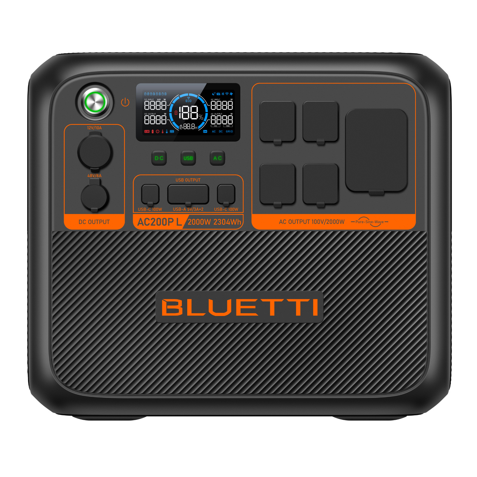 NEW BLUETTI AC200PL 2400W 2304Wh Portable Power Station for Camping, RV