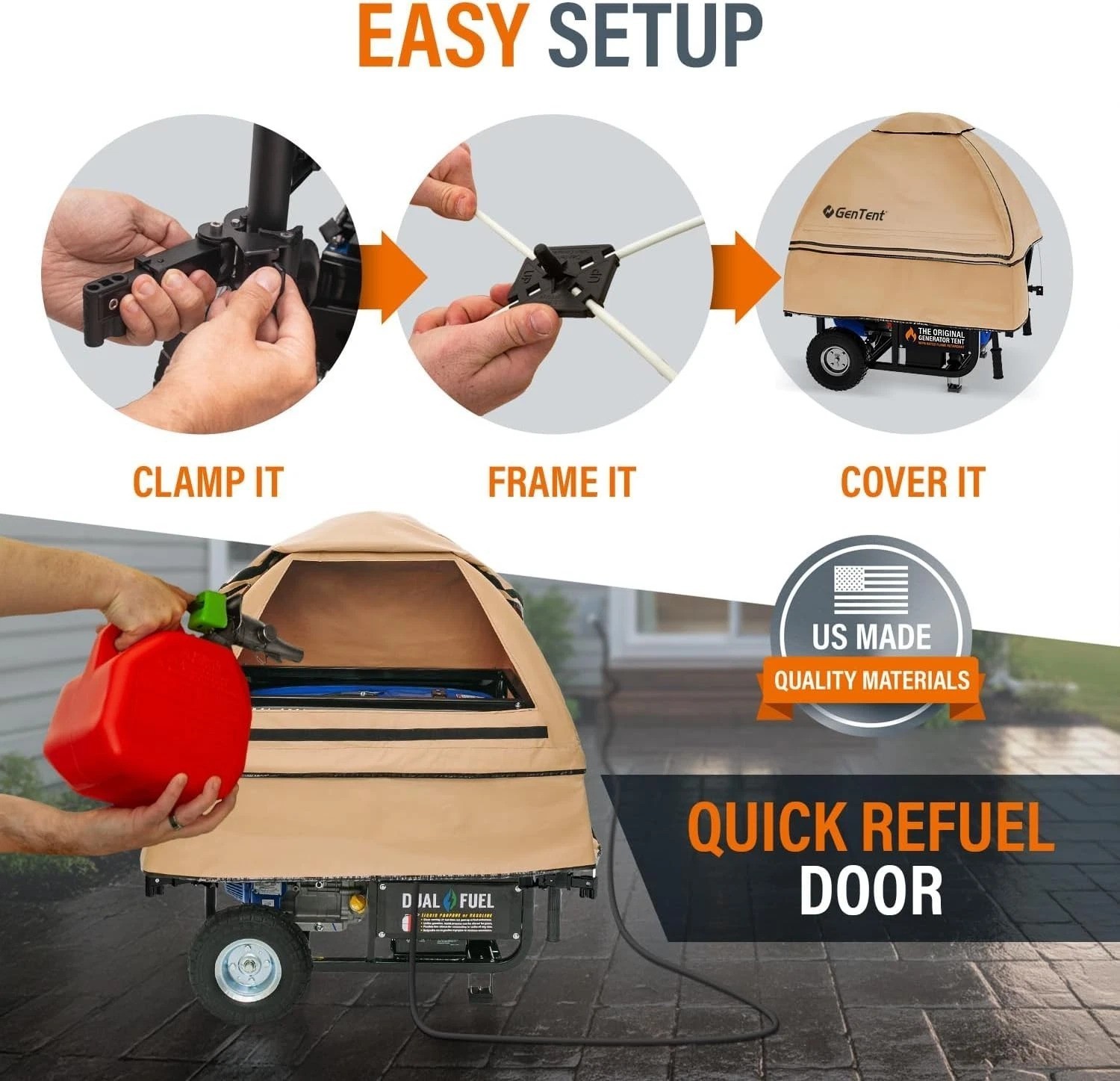 Universal Generator Tent Cover – Tan
