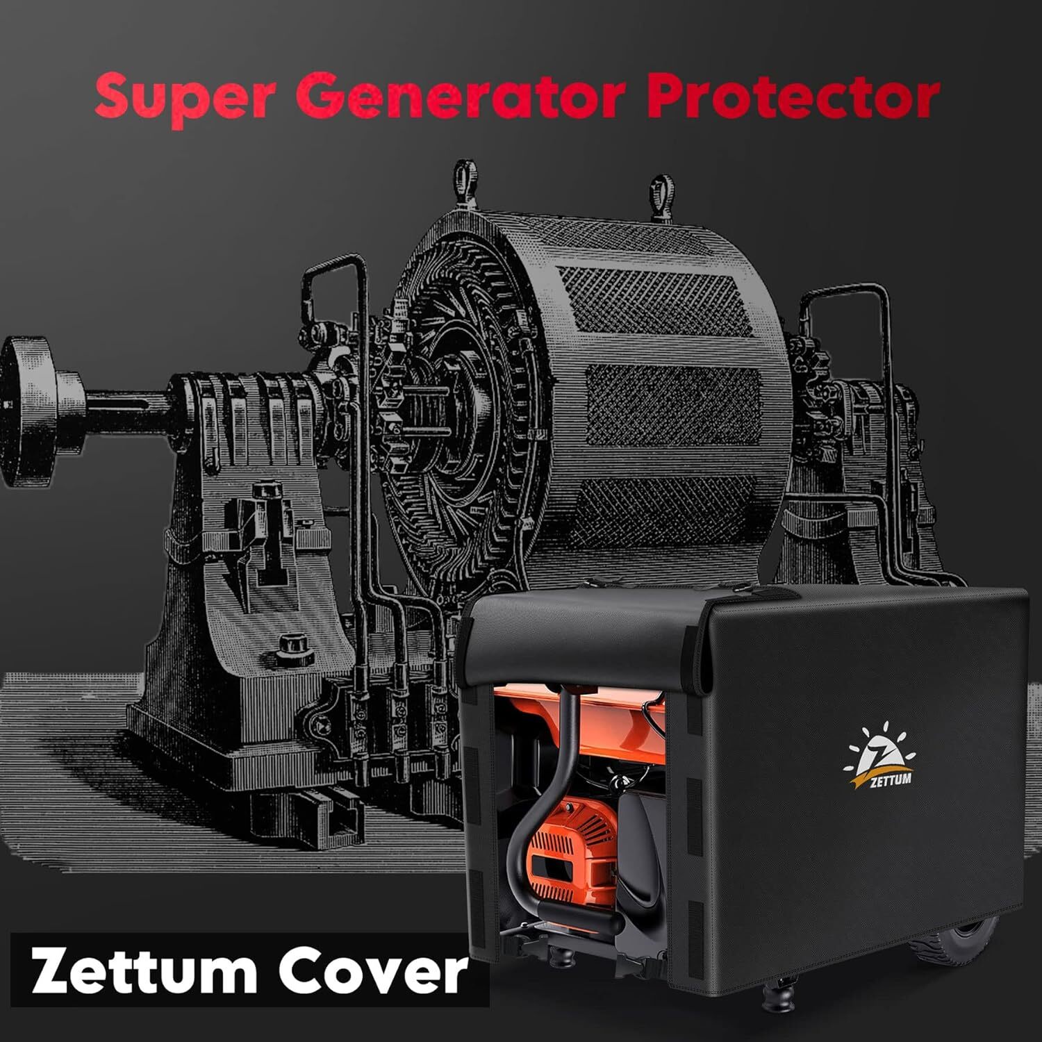 Generator Covers While Running, 32″L x 24″W x 24″H Heavy Duty Waterproof Generat