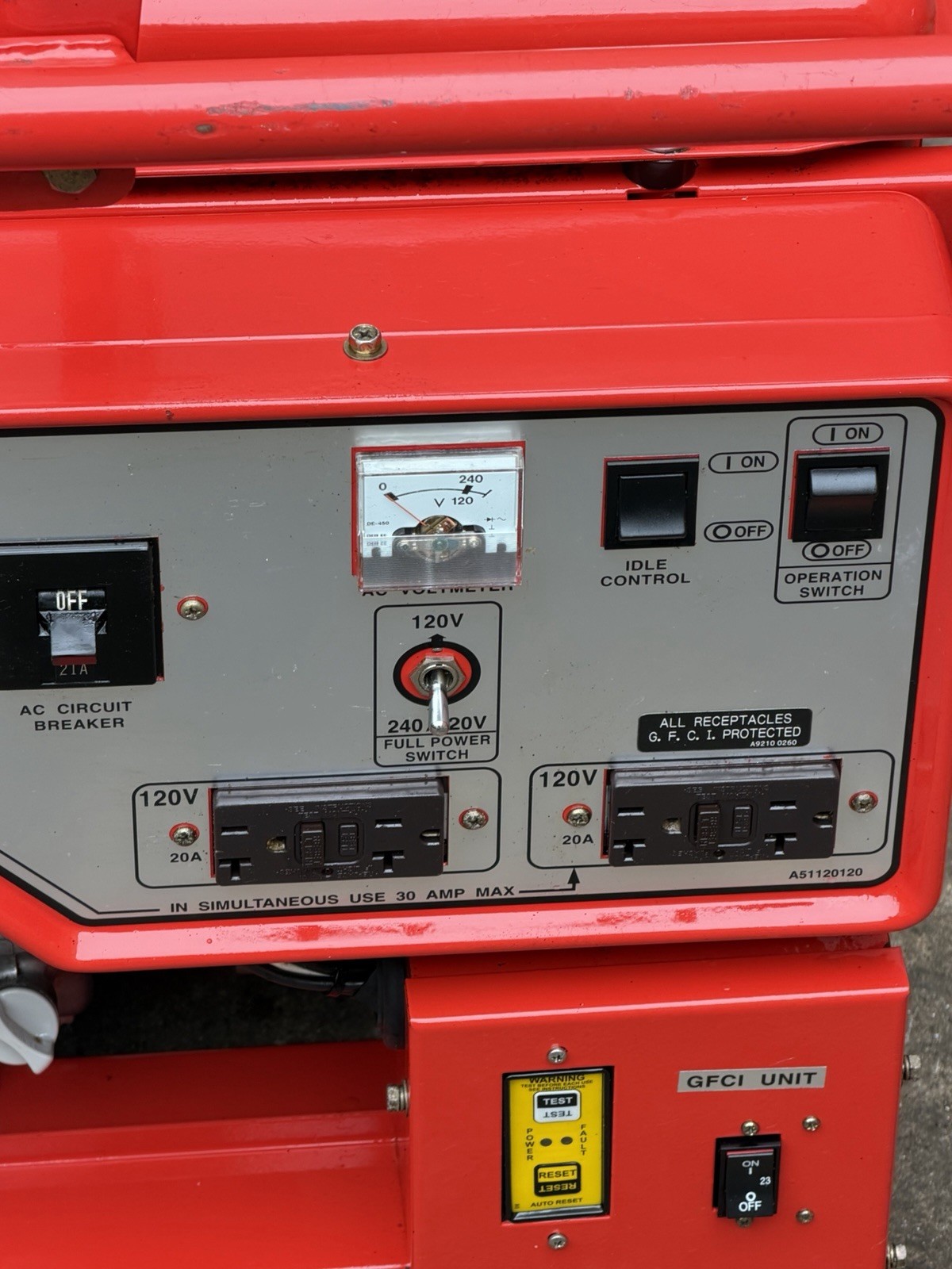 Multiquip MQ Generator GA-6HR 6000 Watts 120/240V Honda Motor Works Great MINT