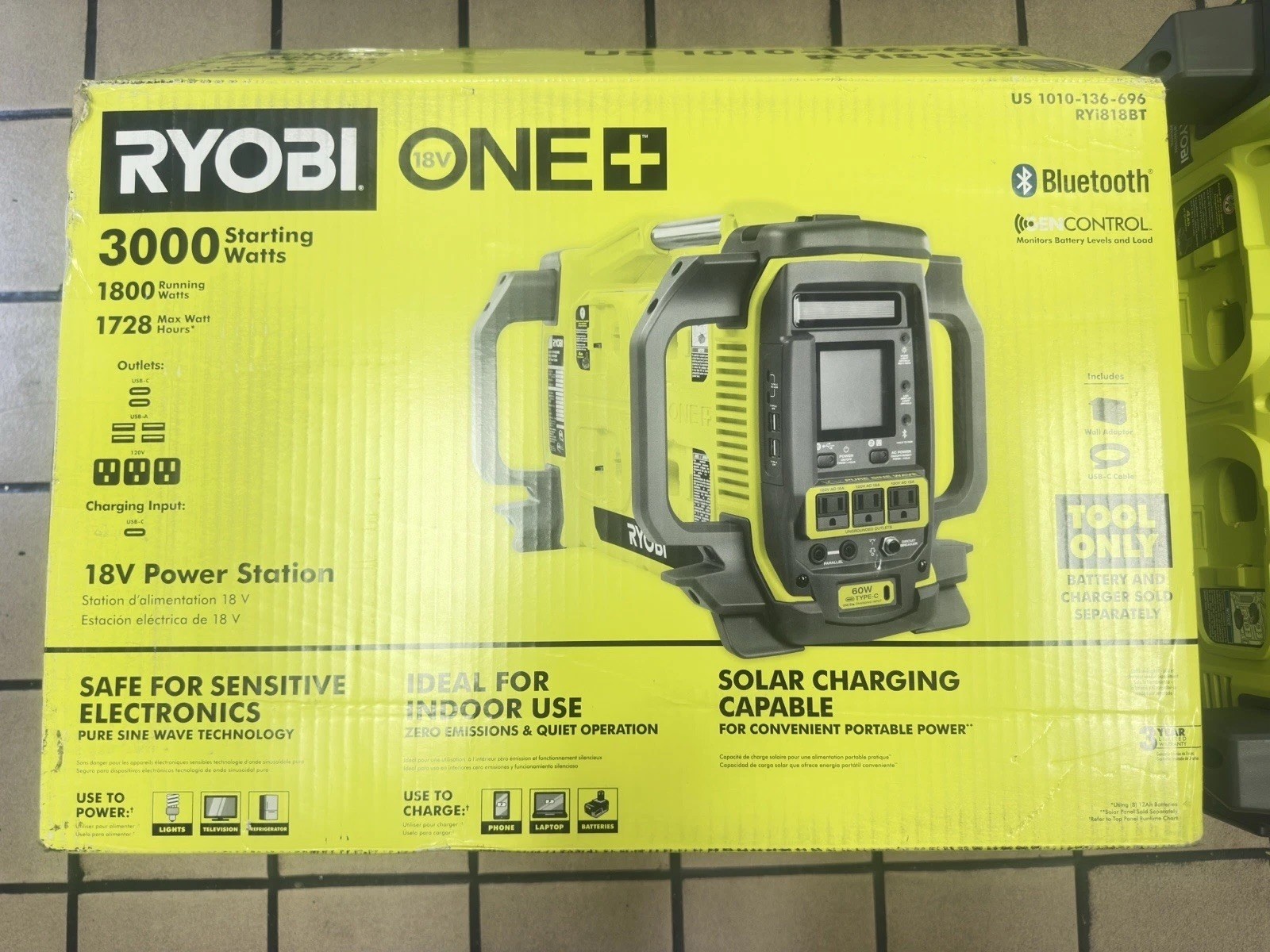 RYOBI RYi818BT One+ 18 Volt Power Station Inverter (ONLY TOOL)