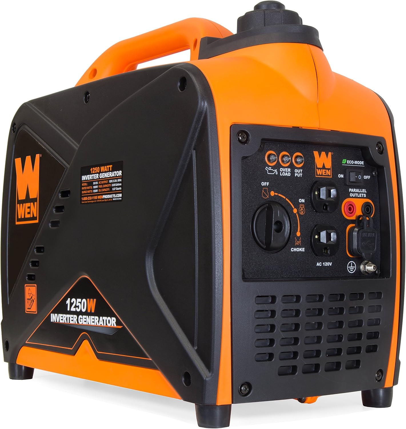 56125I Super Quiet 1250-Watt Portable Inverter Generator, CARB Compliant