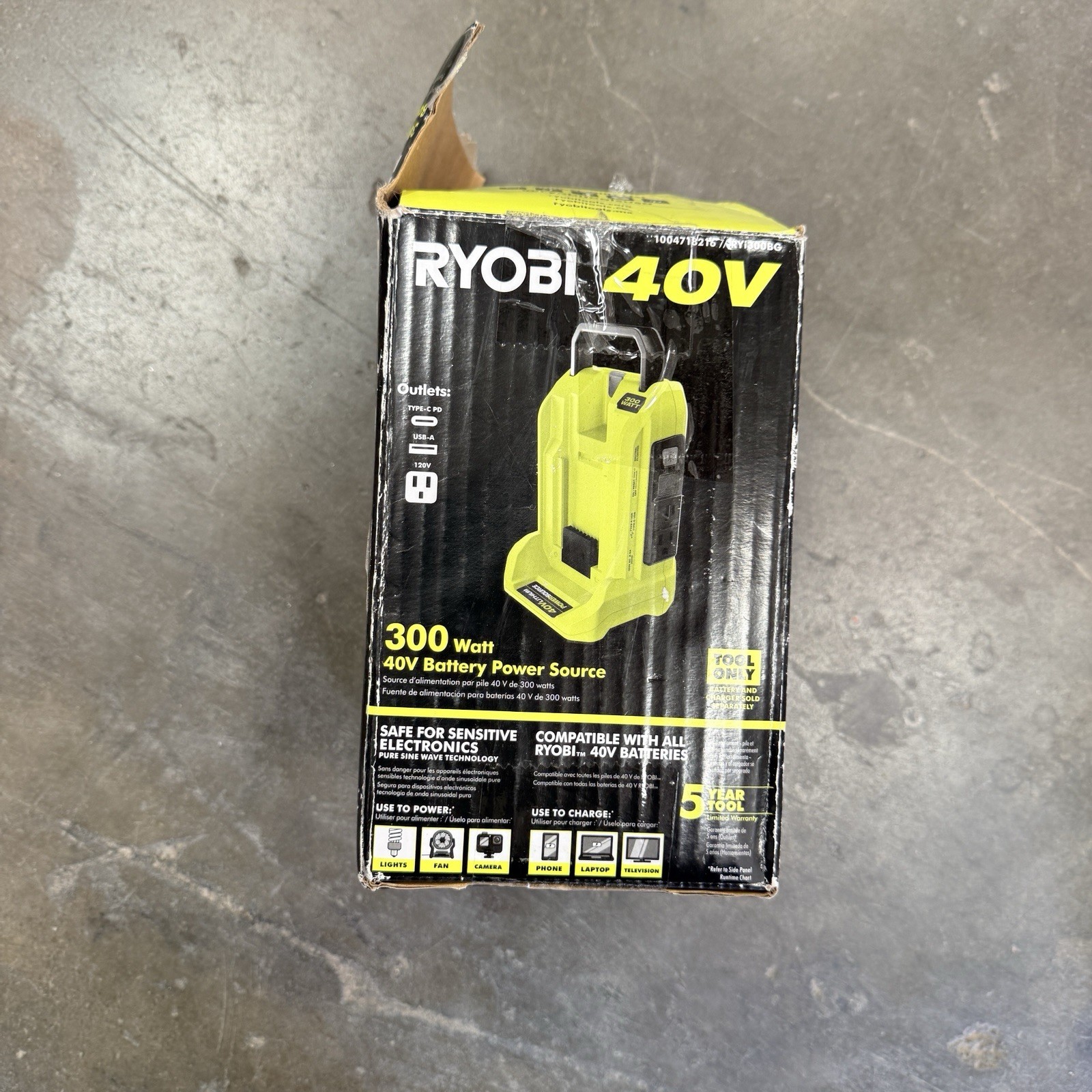 Ryobi RYi300BG 40V 300W Powered Inverter for 40V Battery