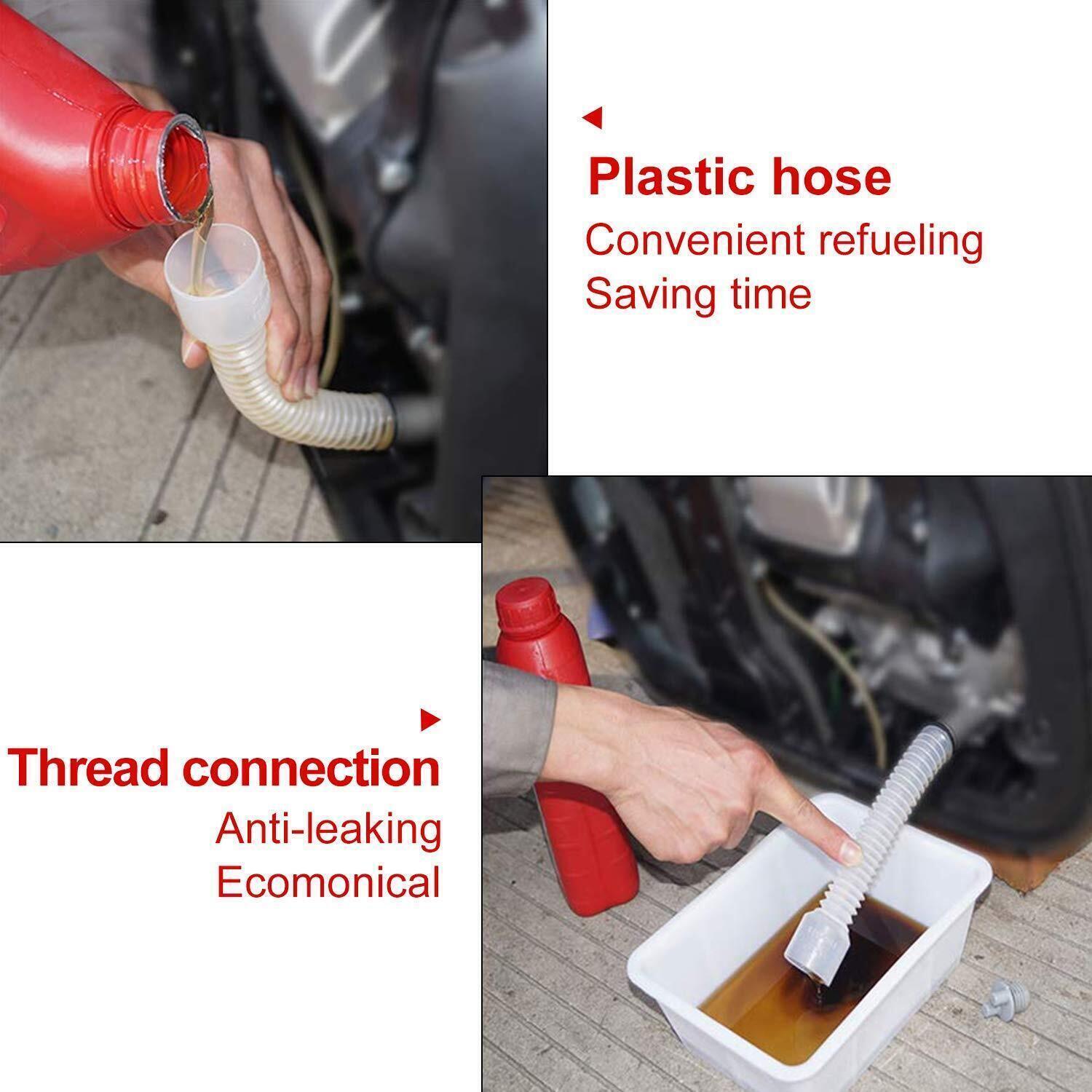 for Honda EU2000i EU1000i Plastic Mess Free Oil Change Funnel Tube Flexible Pipe