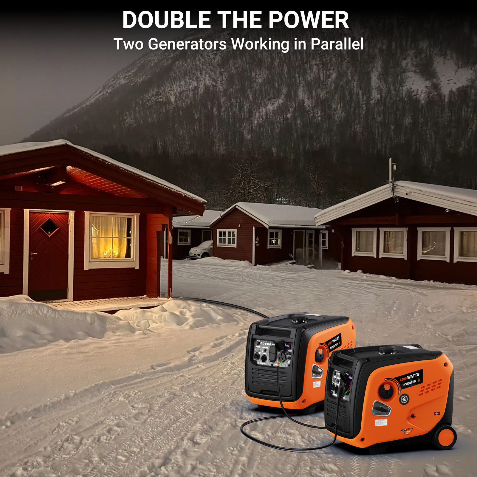 Efurden 4800W Gas Generator Portable Inveter Quiet Pure Sine Save CO / ECO Mode