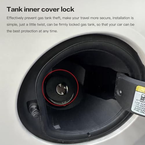 8U5Z9C268B Black Locking Gas Fuel Tank Cover Plug Cap with 2 Keys For Ford