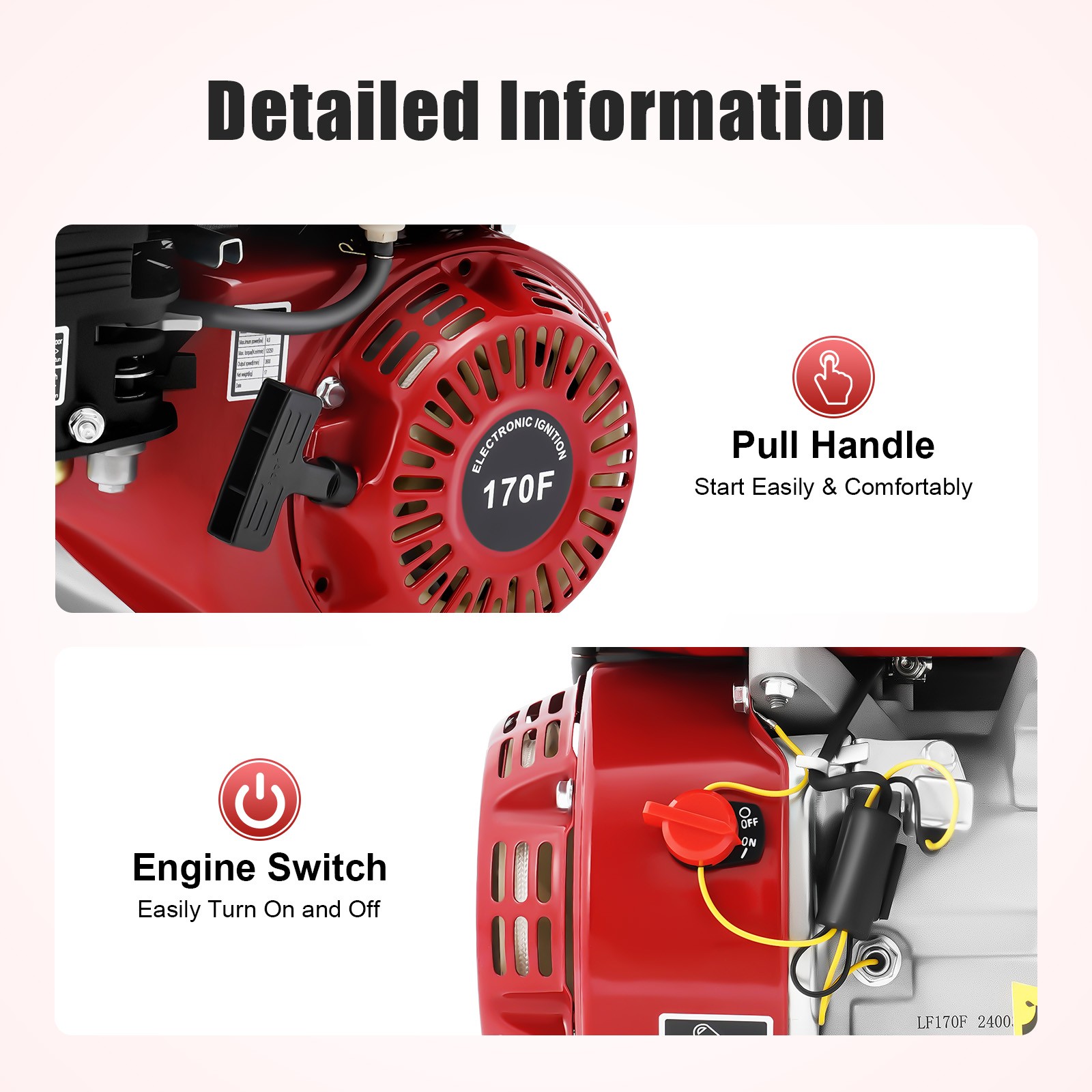 7.5 HP Motor 4 Stroke Gas Powered Portable Engine Gasoline 3000W