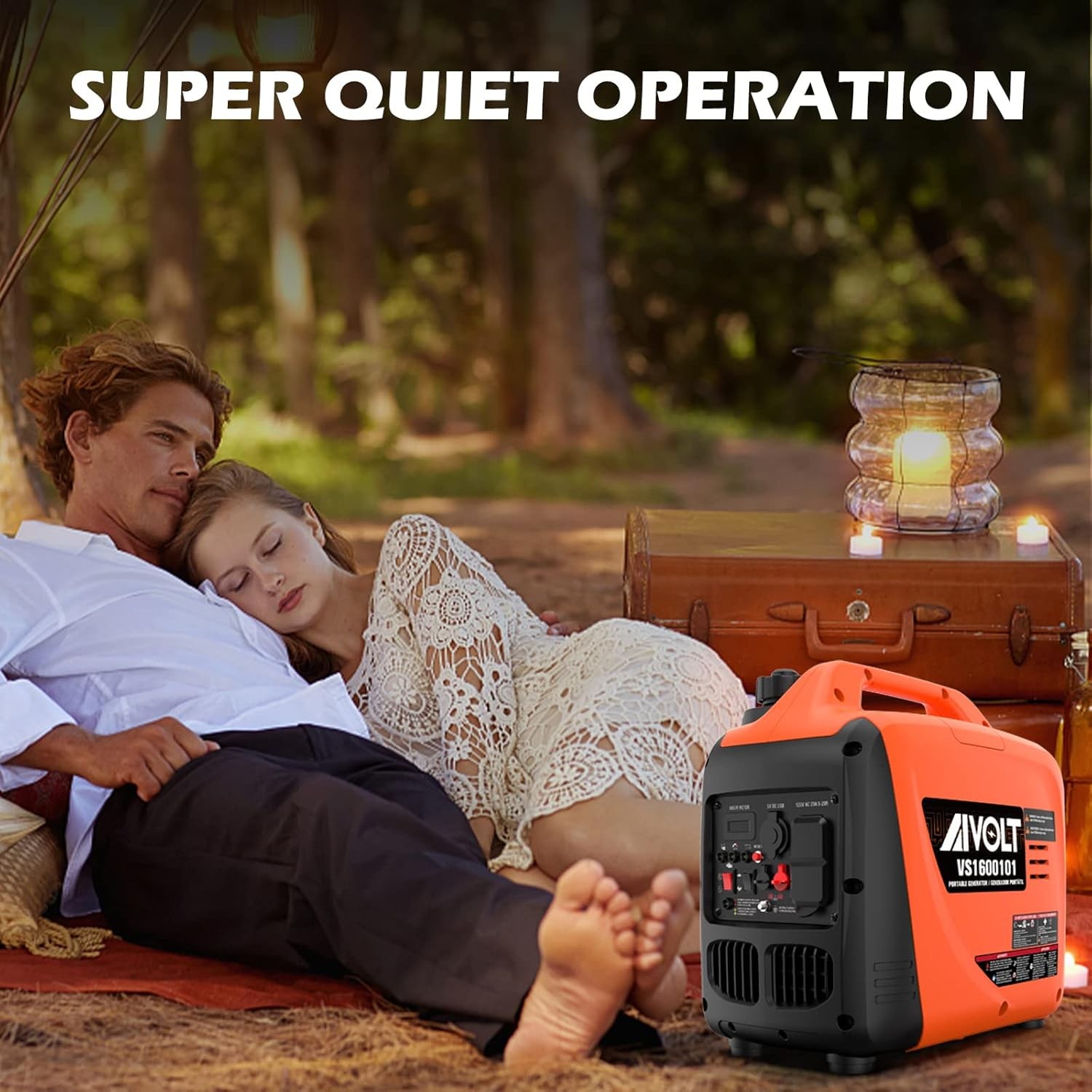 1600W Super Quiet Inverter Generator Ultra Lightweight Gas Powered Portable