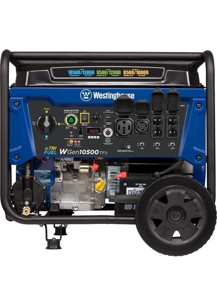 Westinghouse 13,500-W Portable Tri Fuel Gas Generator w/ Remote Start, BIG SALE