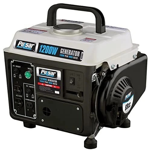Portable 1,200 Peak Watts Generator with 5-Hour Runtime – Black/White Elegance