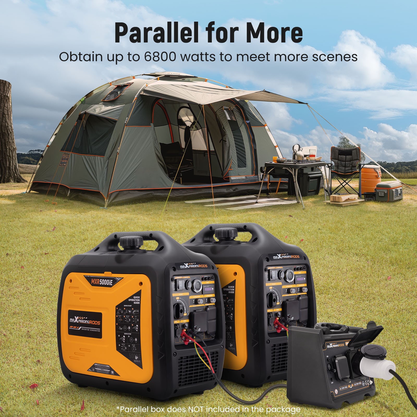 Inverter Generator 5000W Peak Digital Display Remote Start Outdoor Camping RV