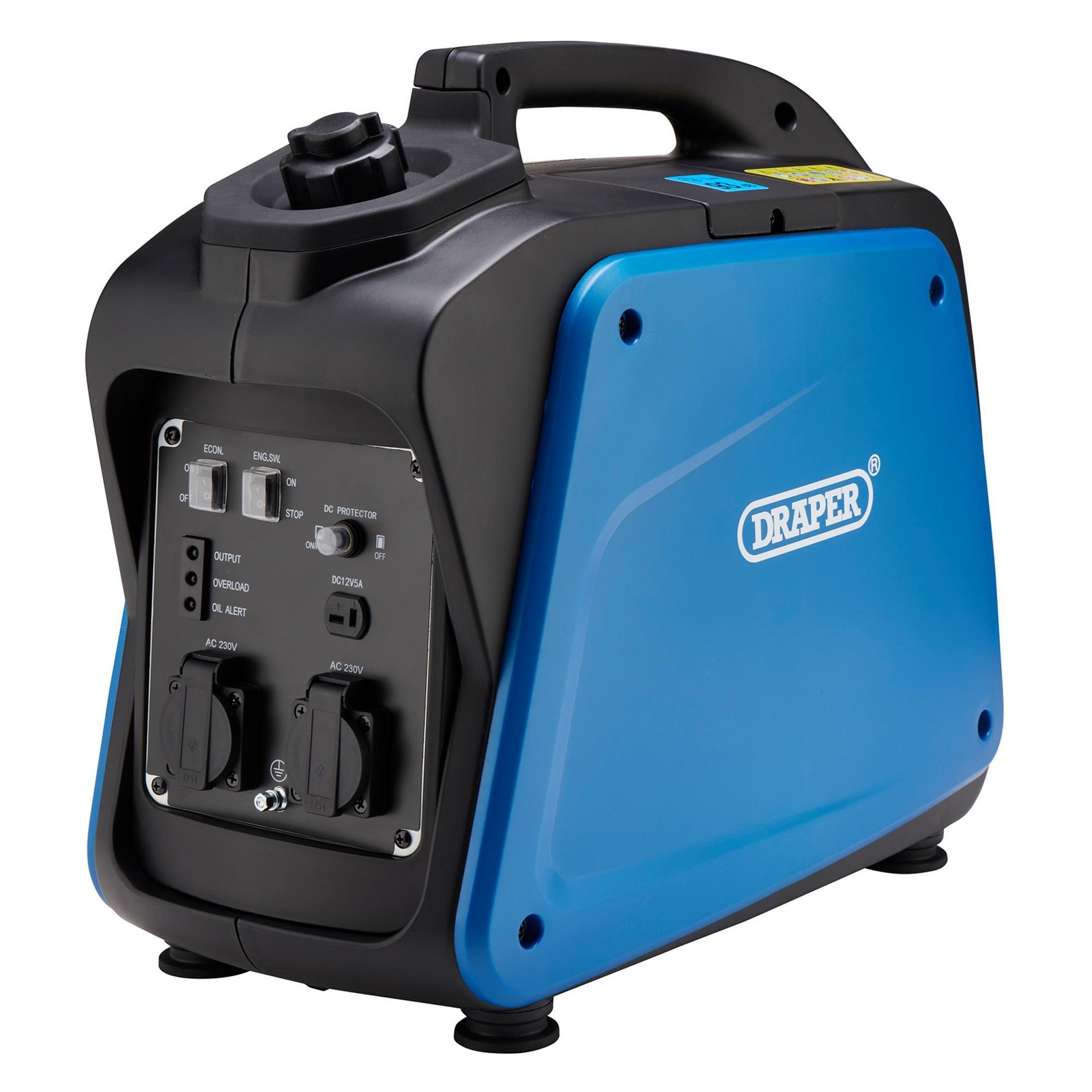 Draper 1700W Petrol Inverter Generator Voltage: 230V Tank 4.1L 80956