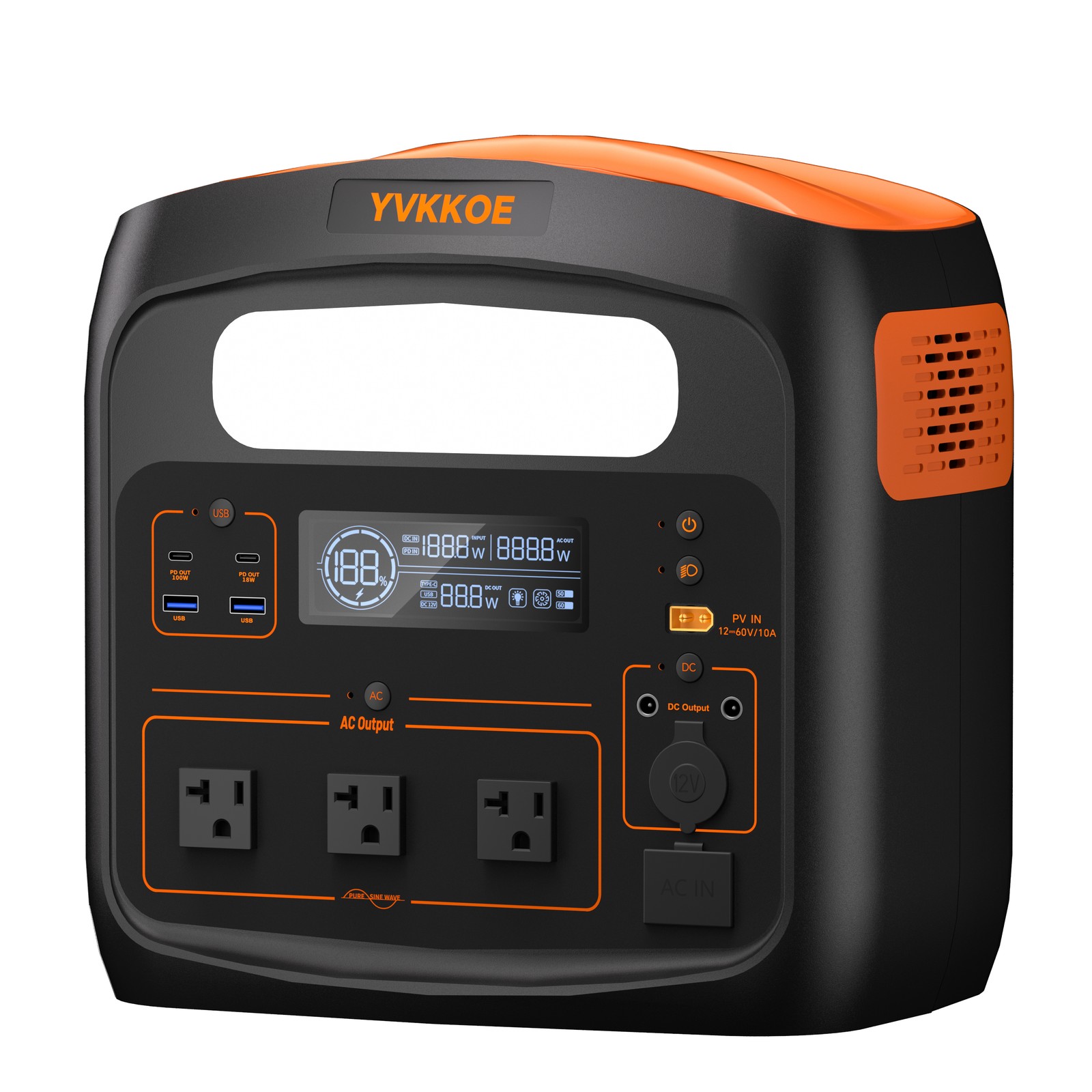 Portable Power Station 1800W 1024Wh LiFePO4 Solar Generator for Camping RV