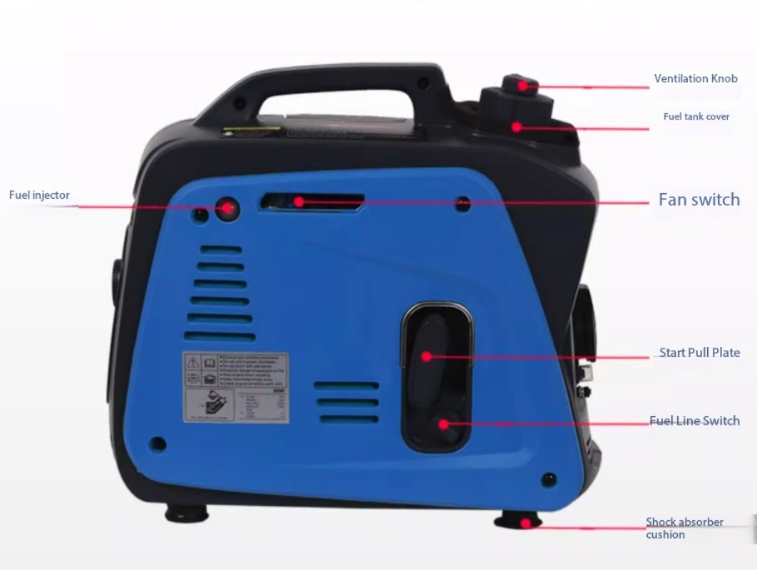 Gasoline Generator for Home Use, Inverter Type, 800W/1kW/2kW/3kW Quiet Operation
